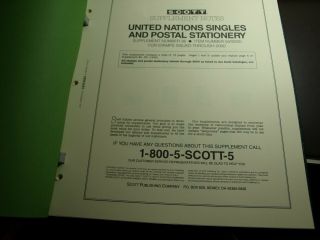 SCOTT UNITED NATIONS POSTAGE STAMP ALBUM TWO POST BINDER WITH PAGES 3