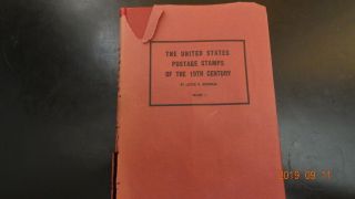 (rf) The United States Postage Stamps Of The 19th Century Vol I Hardcover 1966