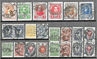 Imperial Russia 73 // 93,  - 1909 - 13 - Group Of Old Stamps - Cv=5.  70