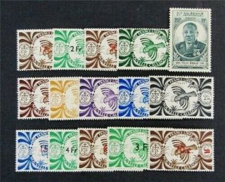 Nystamps French Caledonia Stamp 260//275 Og H $30