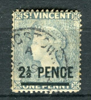 St.  Vincent; 1890 Early Classic Qv Issue Fine Shade Of 2.  5 Pence Value
