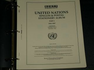SCOTT SPECIALTY SERIES POSTAGE STAMP ALBUM BINDER WITH UNITED NATIONS PAGES 4