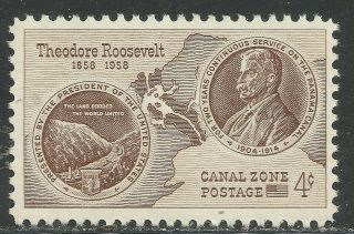 Us Possessions Canal Zone Stamp Scott 150 - 4 Cents Issue Of 1958 - Mnh - 14