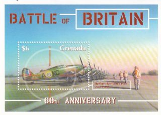 (21684) Grenada Mnh Wwii Battle Of Britain Minisheet 2000 Unmounted