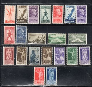 Italy Italian East Africa Stamps Mostly Hinged Lot 681