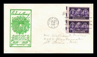 Dr Jim Stamps Us Progress Of Women Ioor First Day Cover Scott 959 Pair