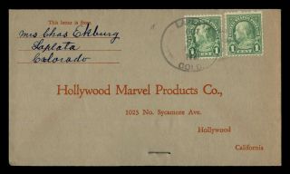 Dr Who 1931 Laplata Colorado To Hollywood Ca Advertising Marvel Products E55832