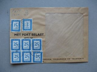 Netherlands,  Postage Due Cover 1966,  Total 1,  68 Ao 6x 25 Cent