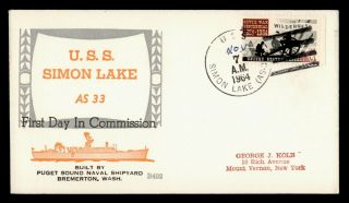Dr Who 1964 Uss Simon Lake Navy Ship Commissioned C124010