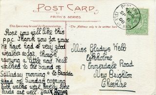 1908 - Great Britain - Postcard From " Port Erin/isle Of Man " Cancel