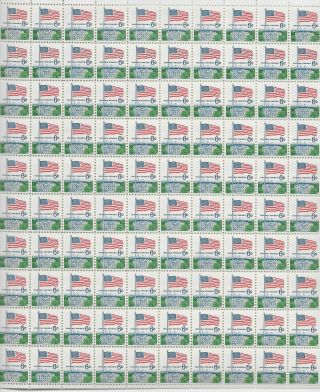 Scott 1338 Us Sheet Flag Over White House 6 Cent Mnh