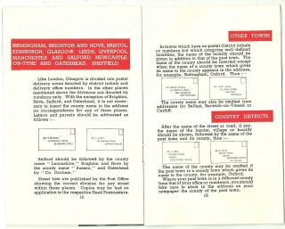 HOW TO ADDRESS LETTERS AND PARCELS 1939 GPO BOOKLET POST BOX GRAPHIC 2