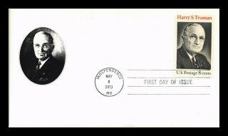 Dr Jim Stamps Us President Harry S Truman Fdc Cover Independence Missouri