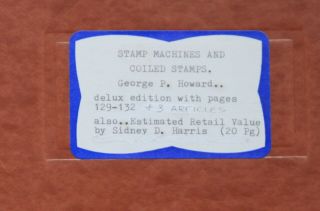 " Classic " Stamp Machines & Coiled Stamps: G.  Howard.  1943 Deluxe Ed.