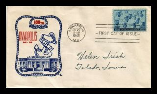 Us Cover Wwii Navy Sailors Annapolis Fdc Scott 935 Cachet Craft