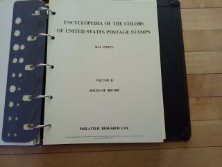 ENCYCLOPEDIA OF THE COLORS OF UNITED STATES POSTAGE STAMPS Vol 1&2 by R.  H.  WHITE 5