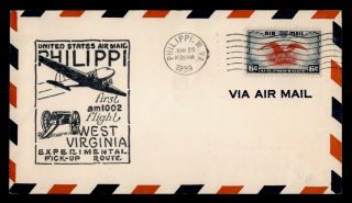 Dr Who 1939 Philippi Wv First Flight Cam 1002 Air Mail C122518