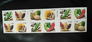 Scott Stamp 4008 - 4012b,  (39c) Crops Of The Americas,  Booklet Pane Of 20