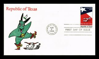Dr Jim Stamps Us Republic Of Texas Ellis Animated Hand Colored Fdc Cover