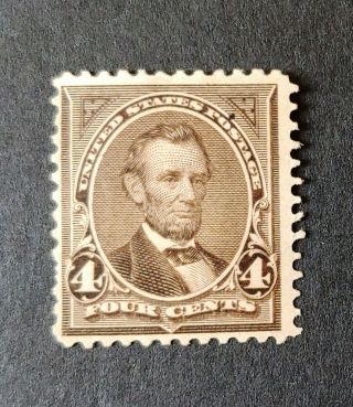United States Stamp/ 1894,  Lincoln 4c Brown,  Sc 254,  Cv:$200.