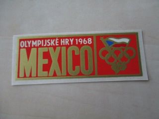 2969) Old Poster Stamp Olympic Games Mexico 1968