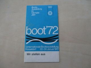 2946) Old Poster Stamp Olympic Games 1972 Boots Ausstellung