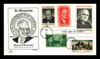 Dr Jim Stamps Us President Harry S Truman Fdc Combo Colonial Cachet Cover