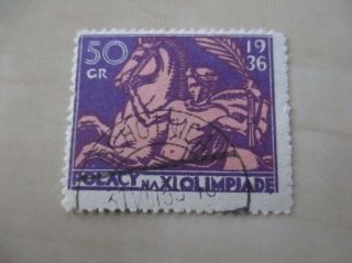 2936) Old Poster Stamp Olympic Games 1936 Polacy