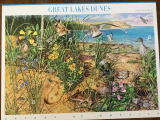 Us 4352 Great Lakes Dunes Sheet Of 10 Mnh