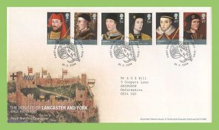 G.  B.  2008 Houses Of Lancaster & York Set Royal Mail First Day Cover Twekesbury