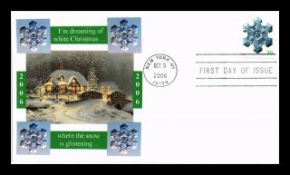 Dr Jim Stamps Us Dreaming Of White Christmas Snow Flake First Day Cover York