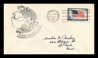Dr Jim Stamps Us Pole Station Antarctica Operation Deep Freeze Naval Cover