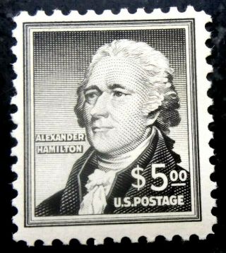 Buffalo Stamps: Scott 1053,  $5 Hamilton,  Nh/og & F/vf,  Cv = $85