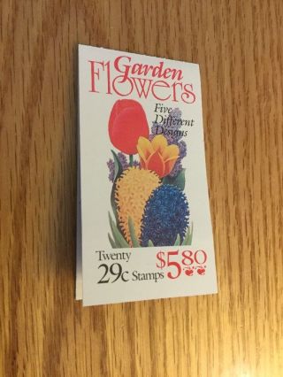 Usa Booklet Sc 2760/2764a (bk208) Mnh Garden Flowers - 4 Panes Of 5 Stamps