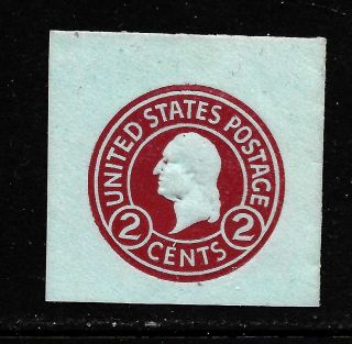Hick Girl Stamp - U.  S.  Envelope Stamp Sc U432 Carmine On Blue Y1694