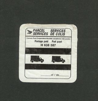 Canada Post Parcel Services Etiquette (label) - H 638 587