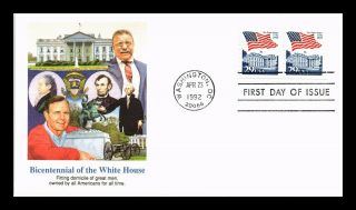 Dr Jim Stamps Us Flag Over White House Fdc Cover Pair Washington Dc
