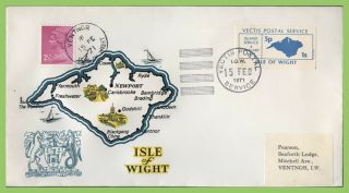 G.  B.  1971 2½p Def.  On Isle Of Wight Vectis Postal Service,  No Strike Mail Cachet