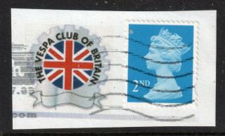 Gb = Qe2 Era,  2nd Nvi On Small Piece With `vespa Club Of Gt.  Britain` At Left.