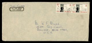 Dr Who 1970 Gilbert Ellice Islands To Usa Pair Air Mail C136181