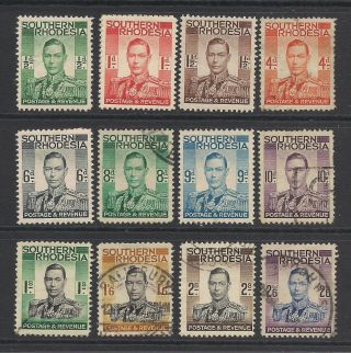 Southern Rhodesia 1937 Short Set To 2s6d Mm & Fu