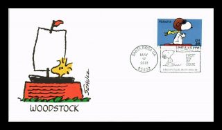 Dr Jim Stamps Us Woodstock Peanuts Red Baron Snoopy Fdc Cover Fleetwood