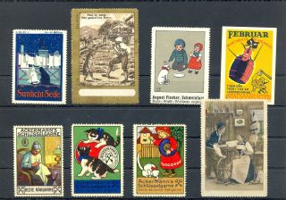 Poster Stamps - Germany = Cat Gato Katze = 8 X St - - F/vf - - @579