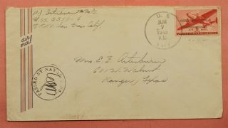 Dr Who 1945 Naval Uss Absd - 6 Ship Wwii Navy Censored 119485