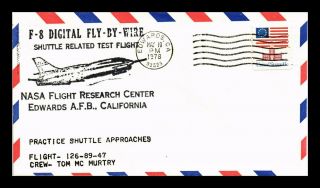 Dr Jim Stamps Us F8 Digital Fly By Wire Shuttle Tests Space Event Air Mail Cover