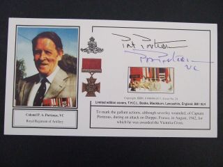 Rare Limited Edition Signed Cover - Col P A Porteous Vc Royal Regt Of Artillery
