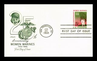Dr Jim Stamps Us Women Marines 25th Anniversary Fdc Postal Card San Francisco