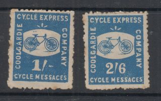 Australia 1894 1/ -,  2/6 Calgoorlie Cycle Express Co - Cinderella/local - Mng (2)