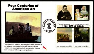 Scott 3236 A/b/f/g 32 Cents American Art Dynamite Hand Painted Fdc 53 Of 74 Made