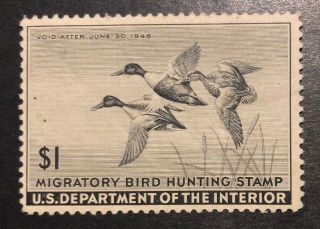 Tdstamps: Us Federal Duck Stamps Scott Rw12 $1 H Og Lightly Crease